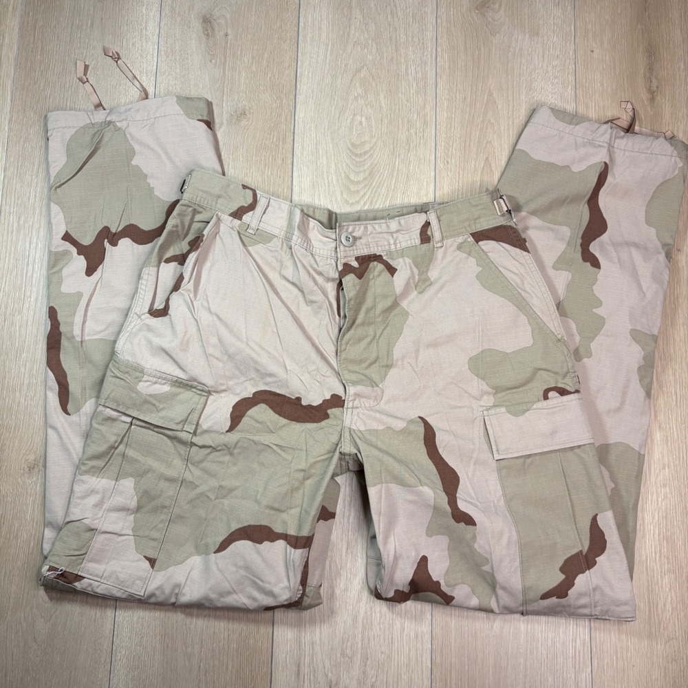 US Military BDU Desert Camo Cargo Pants Ripstop Medium Long 3 Color Adjustable - Picture 2 of 8